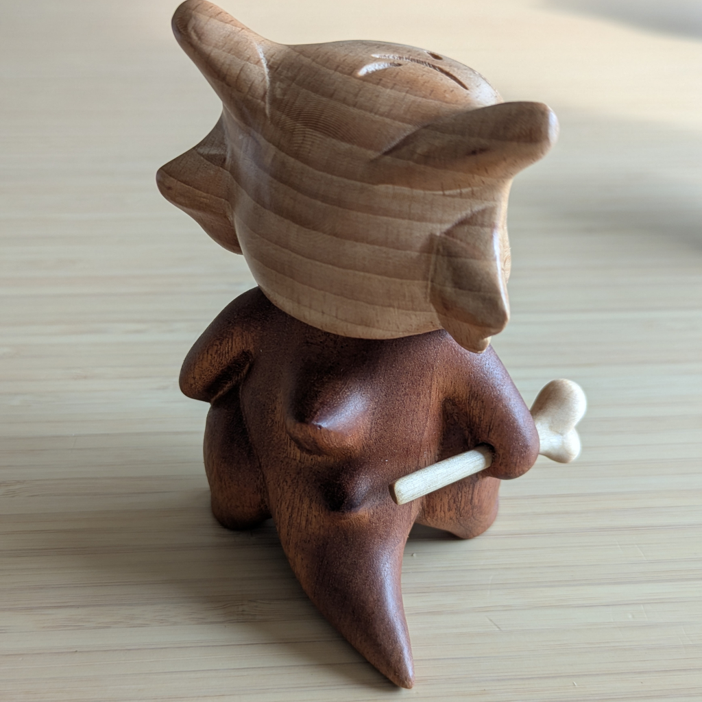 Handmade Wooden Cubone Figurine