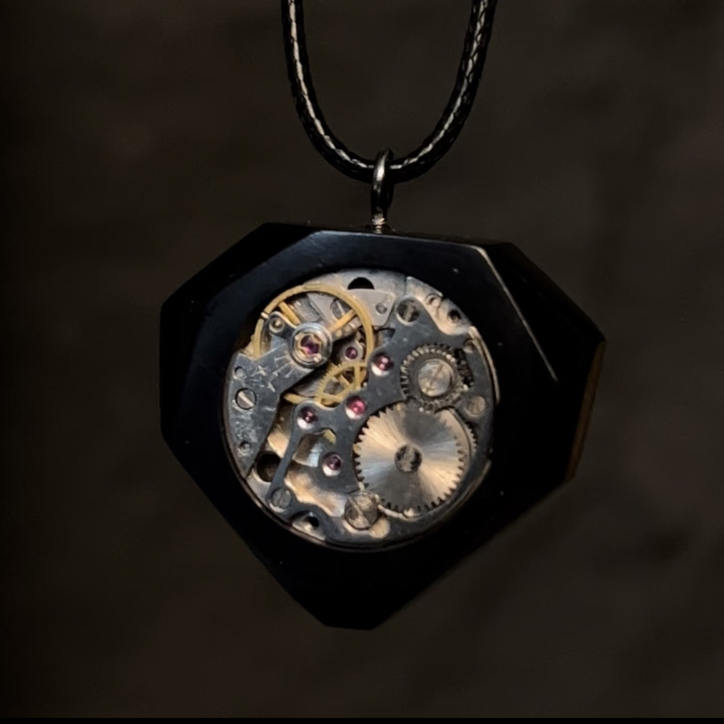 Wooden Industrial Punk Style Car Charm | Unique Gift For Boyfriend