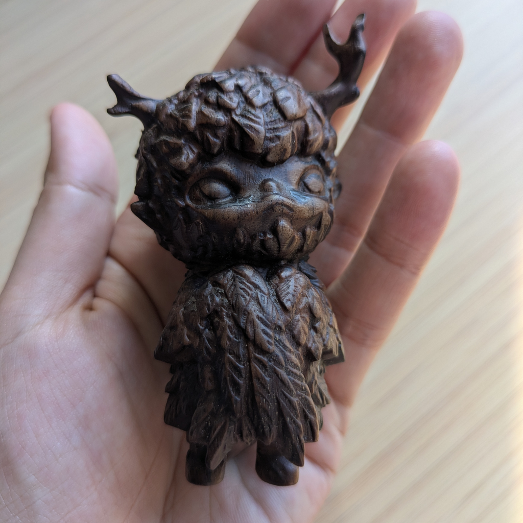 Handmade Wooden Feather Hirono Xiaoye Figurine