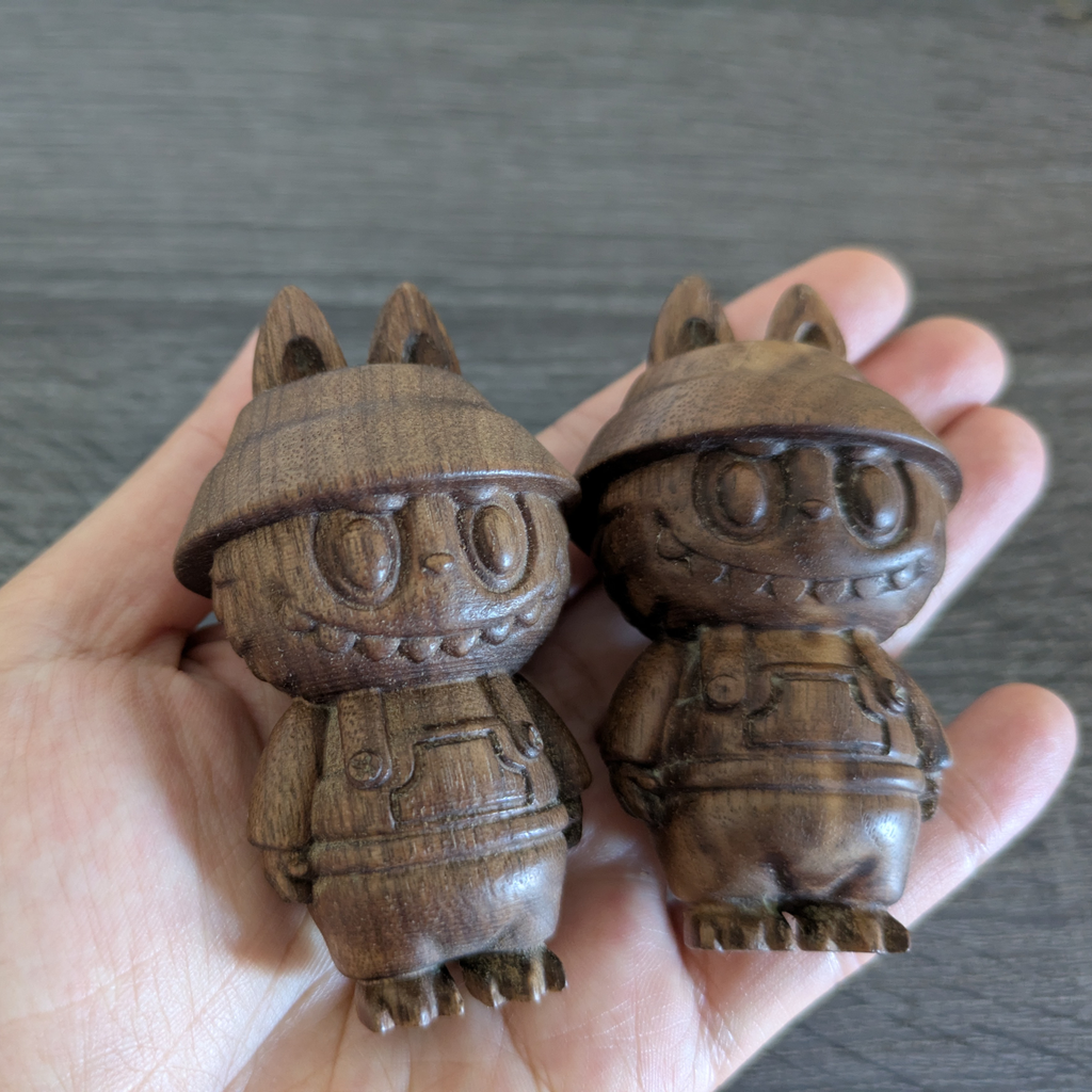 Handmade Wooden labubu  