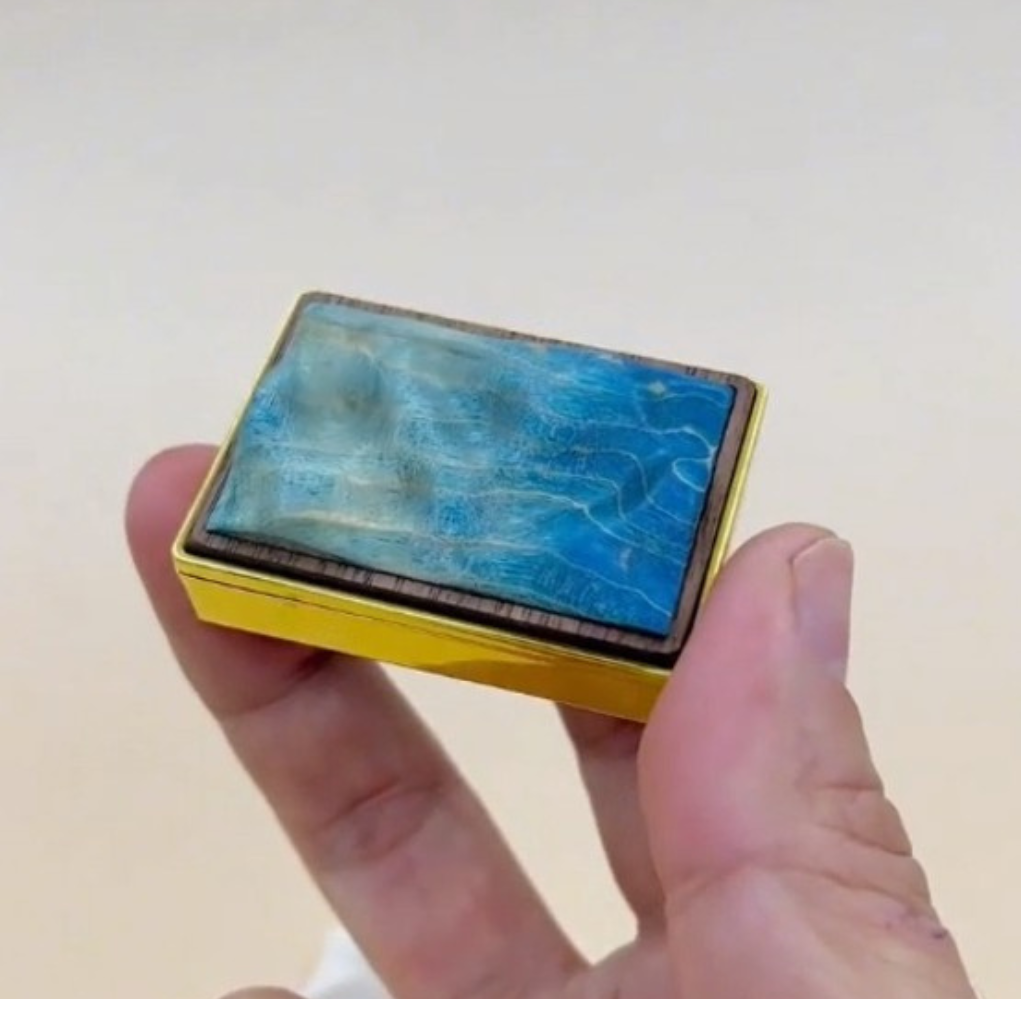 Handmade Wooden Ocean Blue Lighter