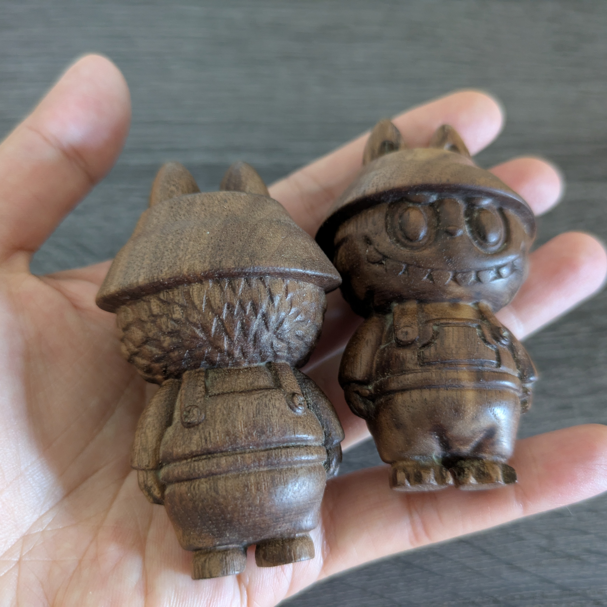 Handmade Wooden labubu  