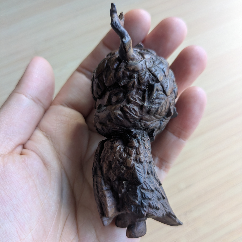 Handmade Wooden Feather Hirono Xiaoye Figurine