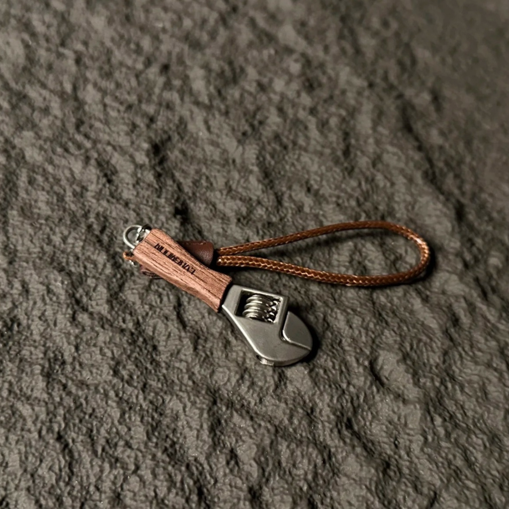 Handmade Wooden Miniature Wrench Keychain | Quirky Desk Accessory