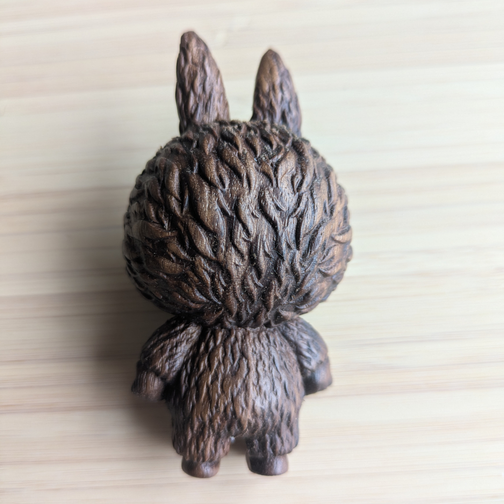 Handmade Wooden Labubu Figurine