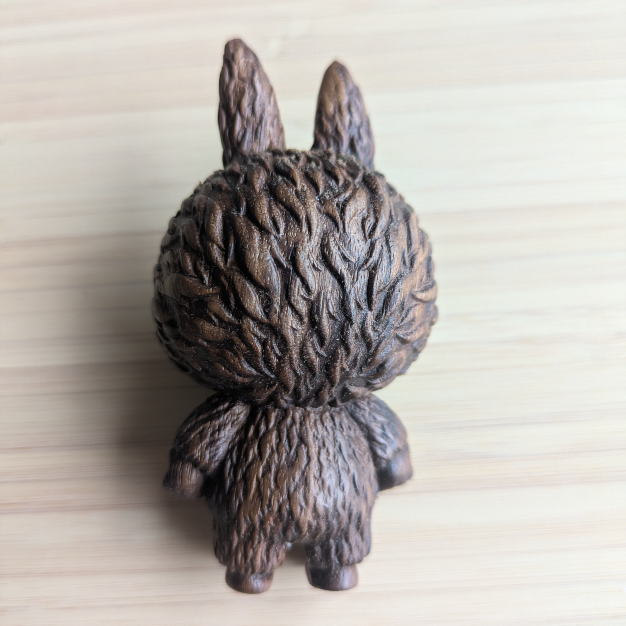 Handmade Wooden Labubu Figurine