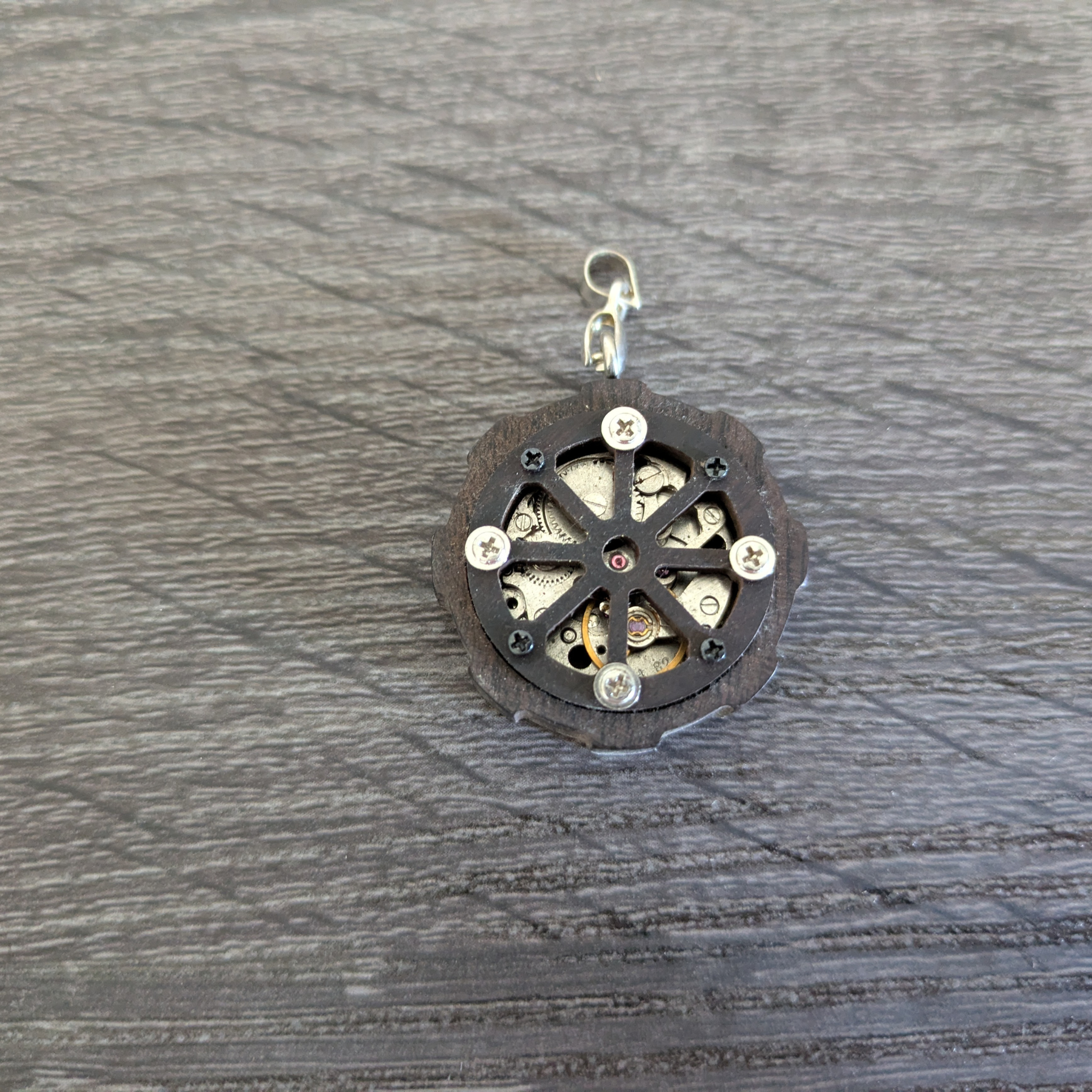 Wooden Industrial Punk Style Car Charm | Unique Gift For Boyfriend