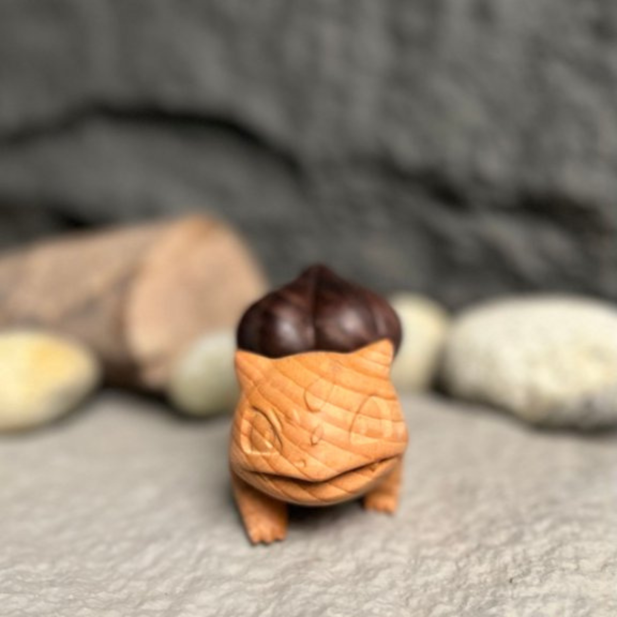 Handmade Wooden Bulbasaur Planter Monster