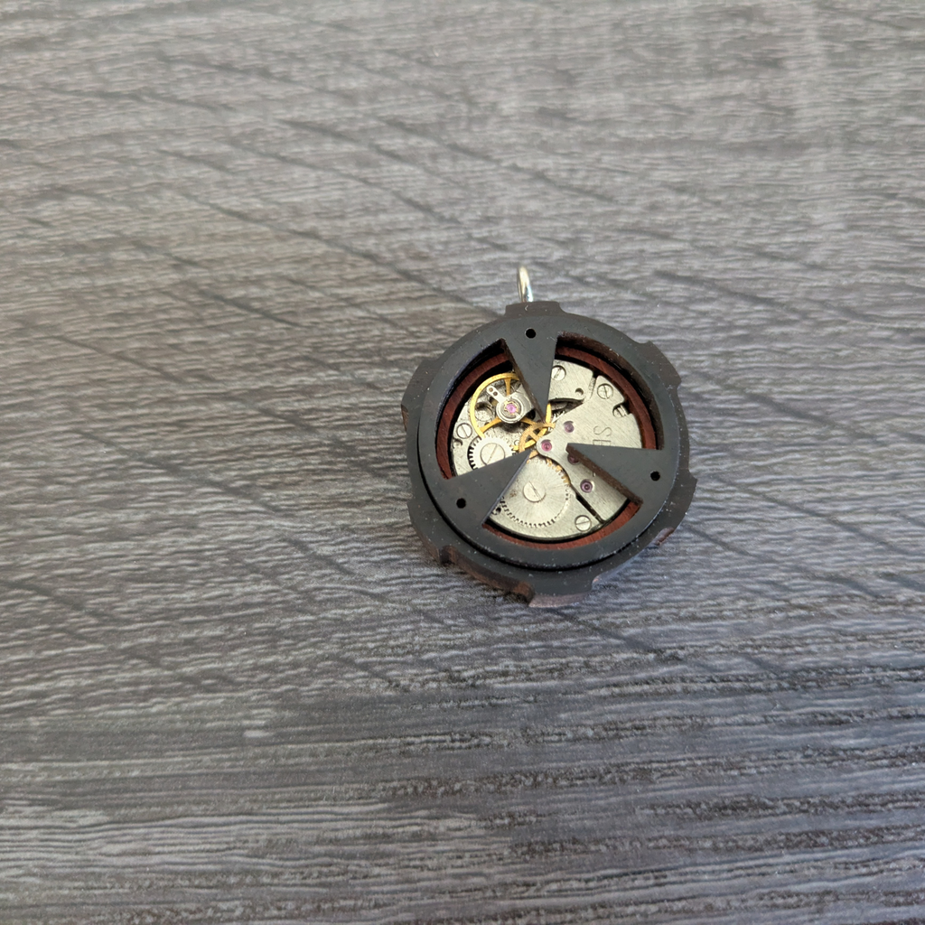 Wooden Industrial Punk Style Car Charm | Unique Gift For Boyfriend