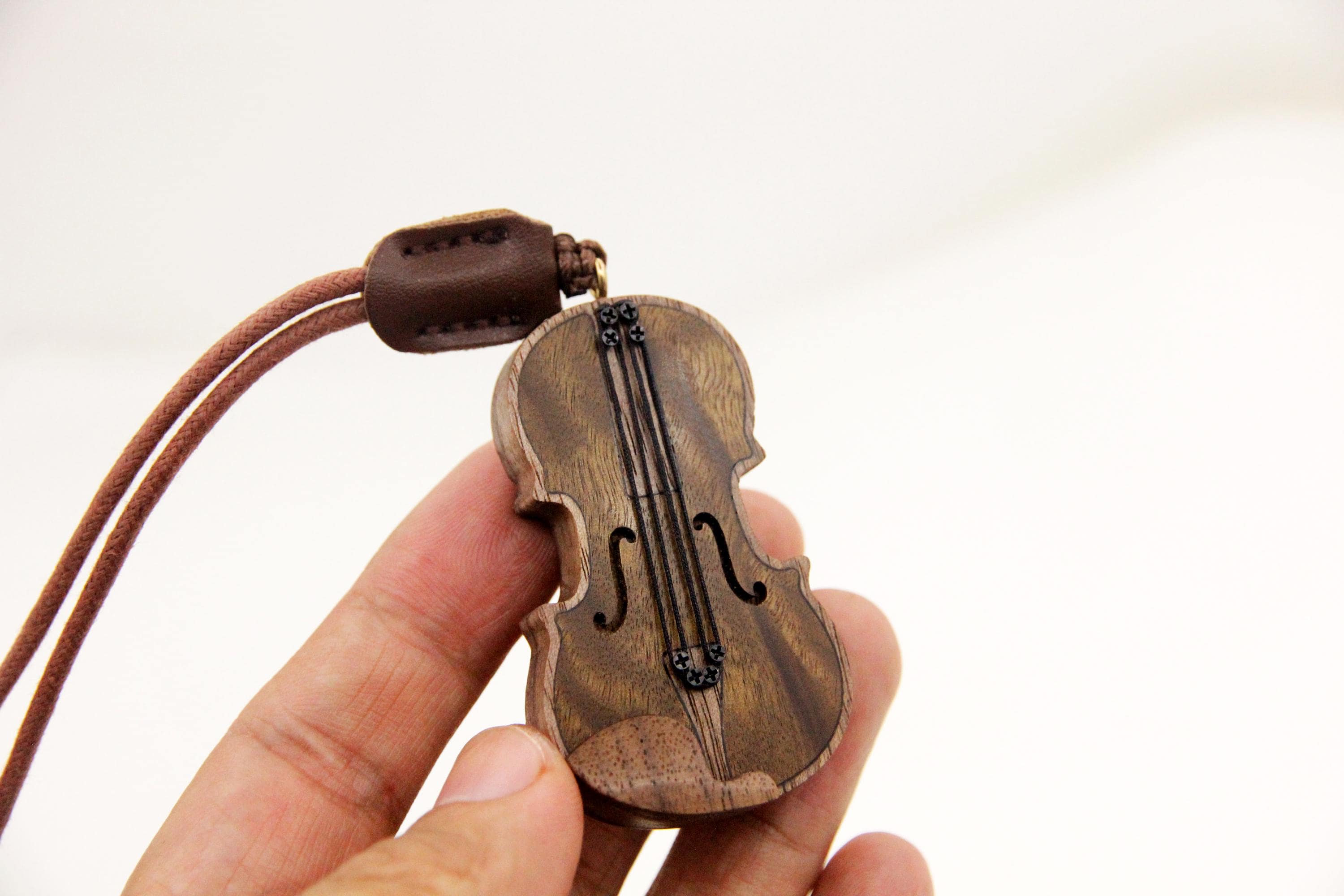 Handmade Wooden Mini Violin Charm | Gift For Music Lover Or Violinist