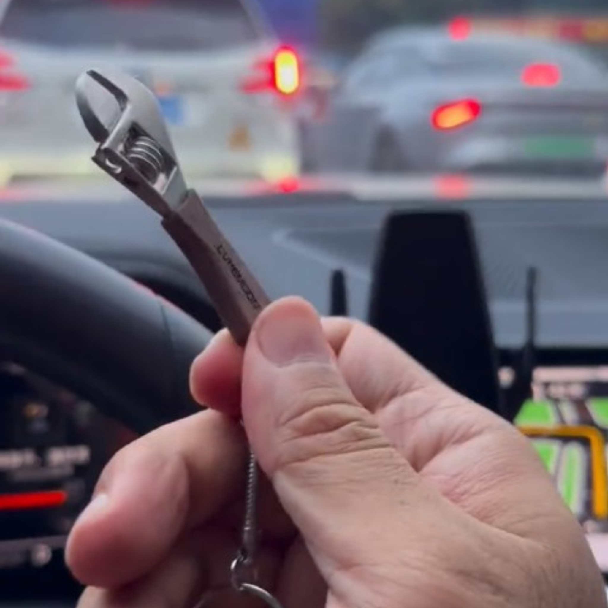 Handmade Wooden Miniature Wrench Keychain | Quirky Desk Accessory