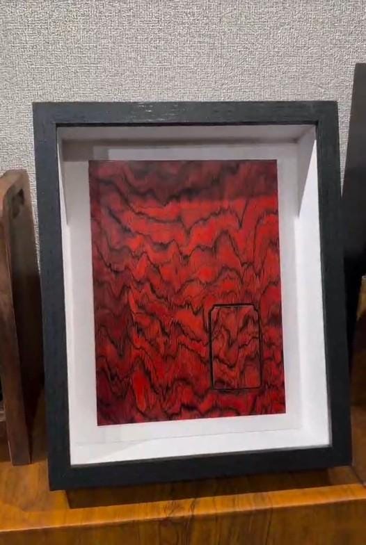 Handmade Wooden Painting With Built-in Lighter | Unique Art & Design