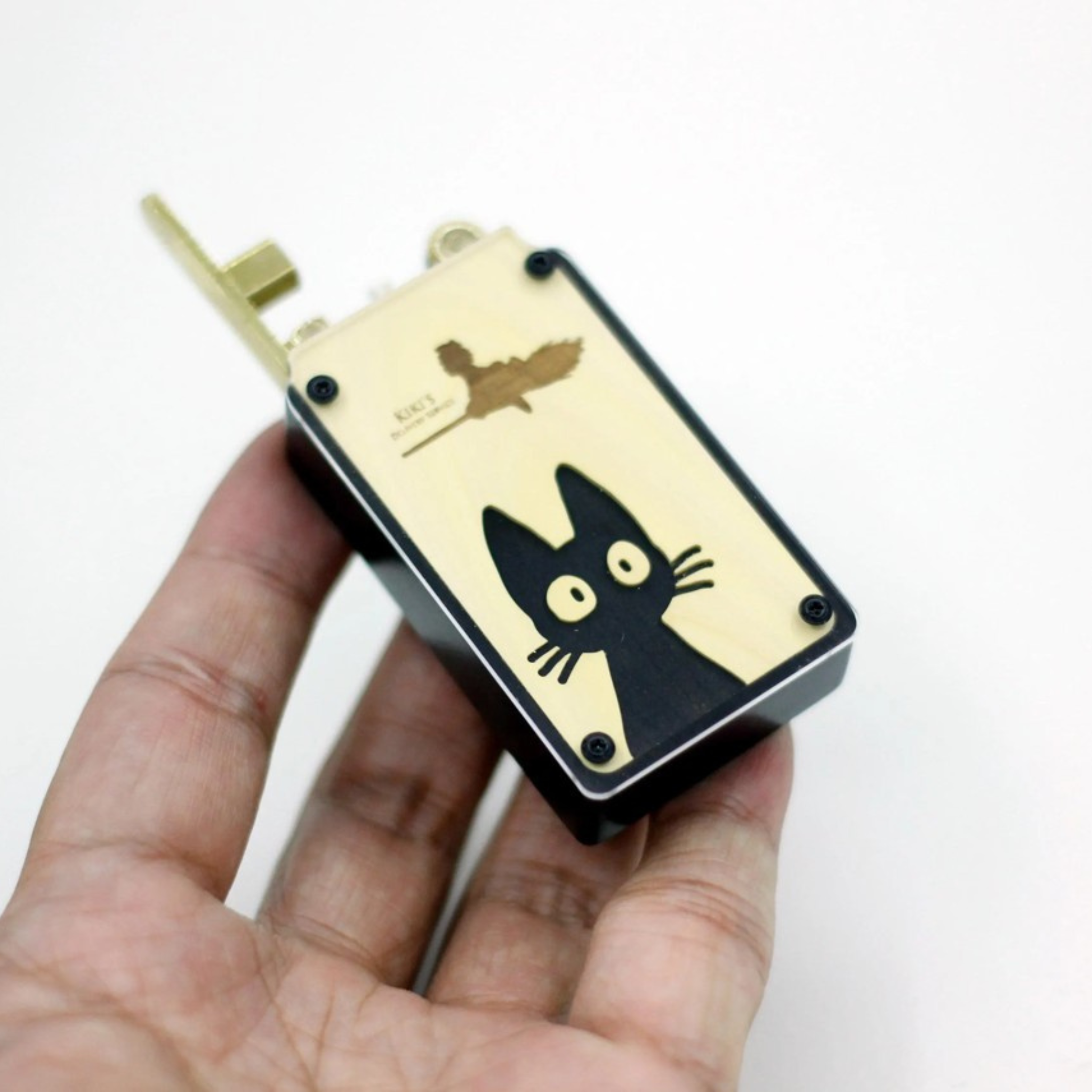 Handcrafted Wooden Jiji Black Cat Lighter