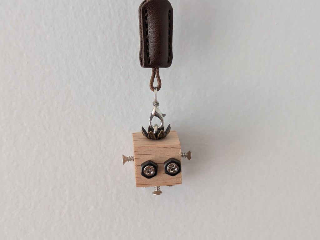 Mini Wooden Steampunk Mechanical Robot Keychain | Cute Gift For Him
