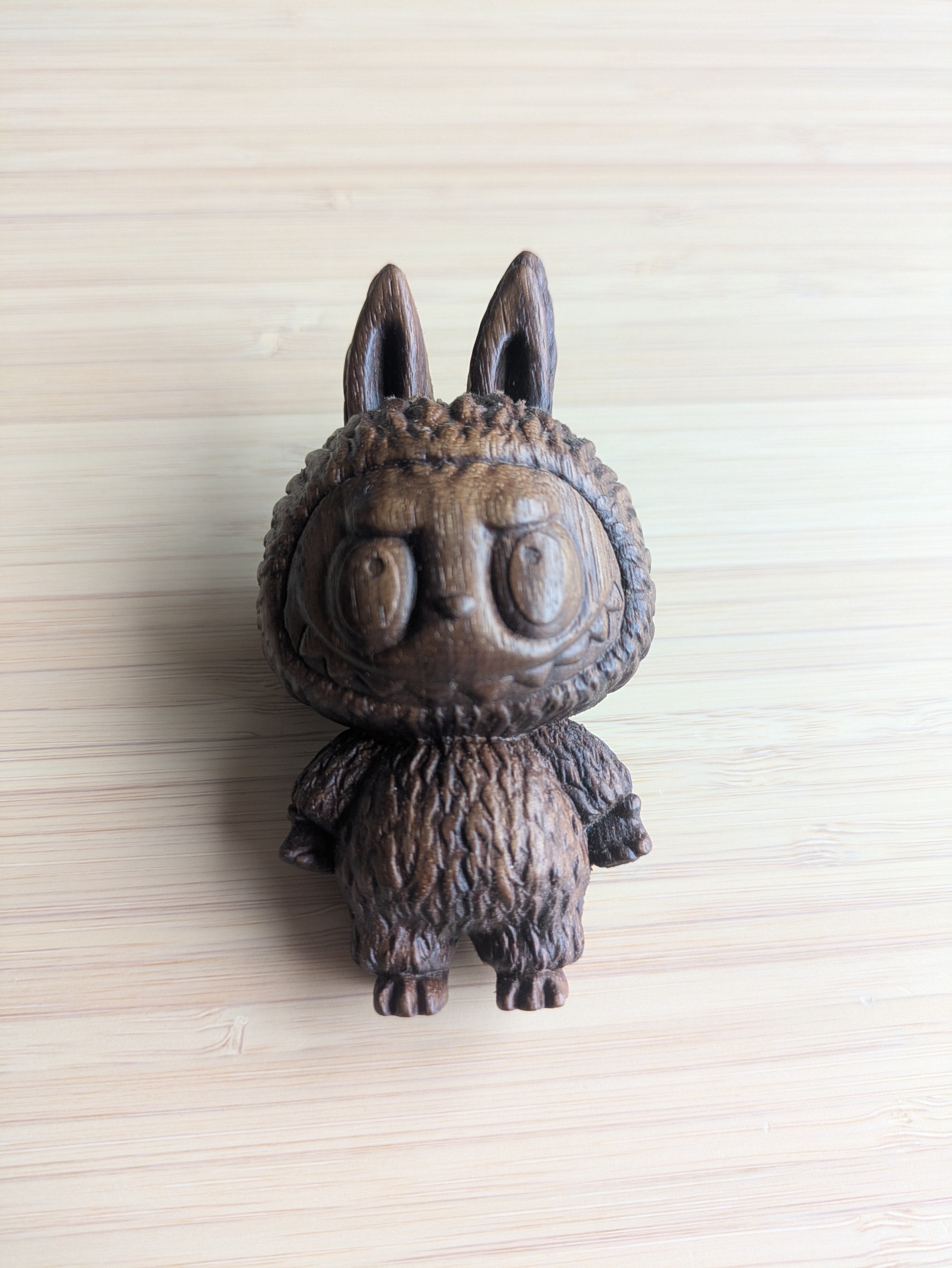 handmade wooden labubu