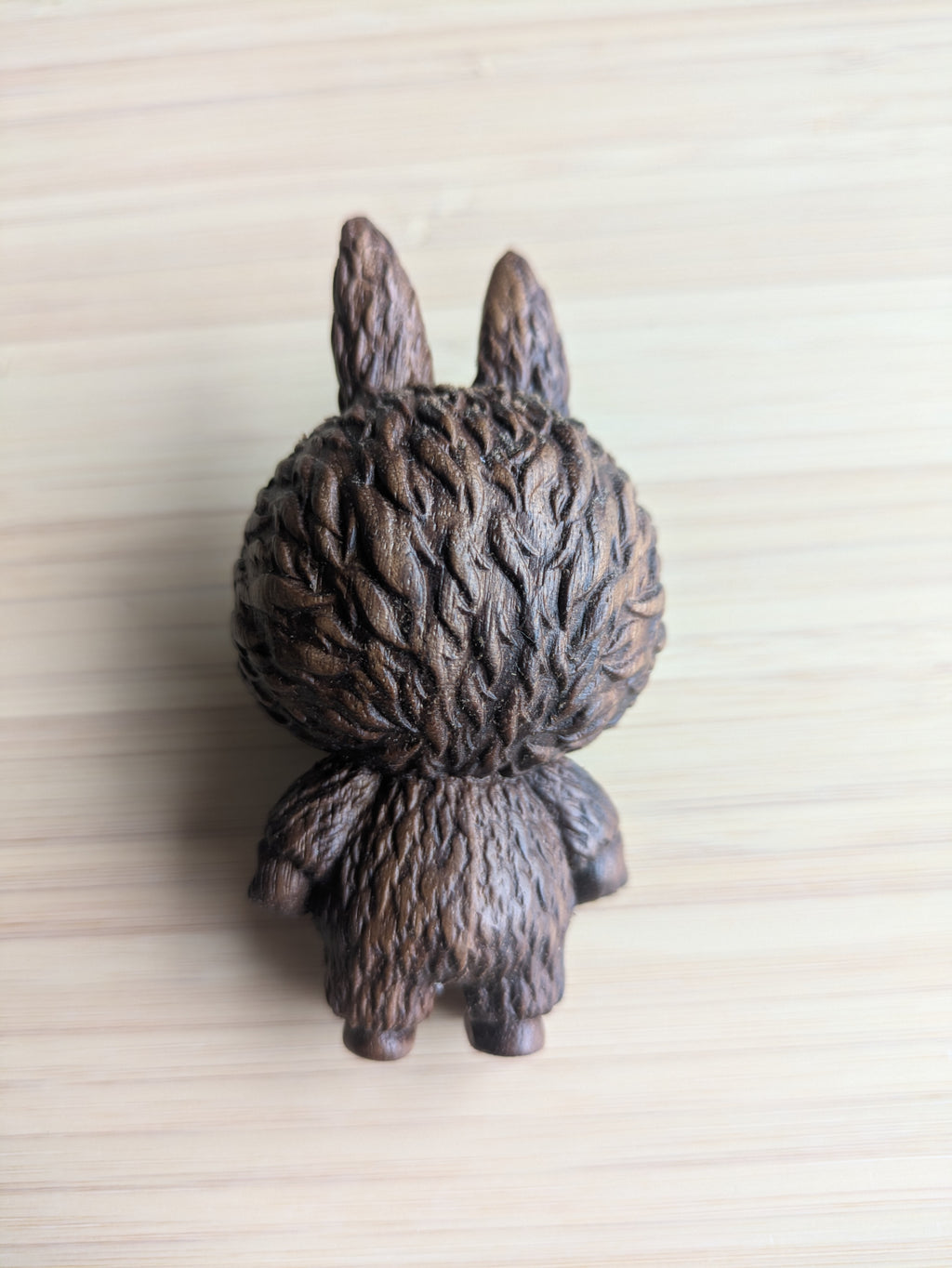 handmade wooden labubu