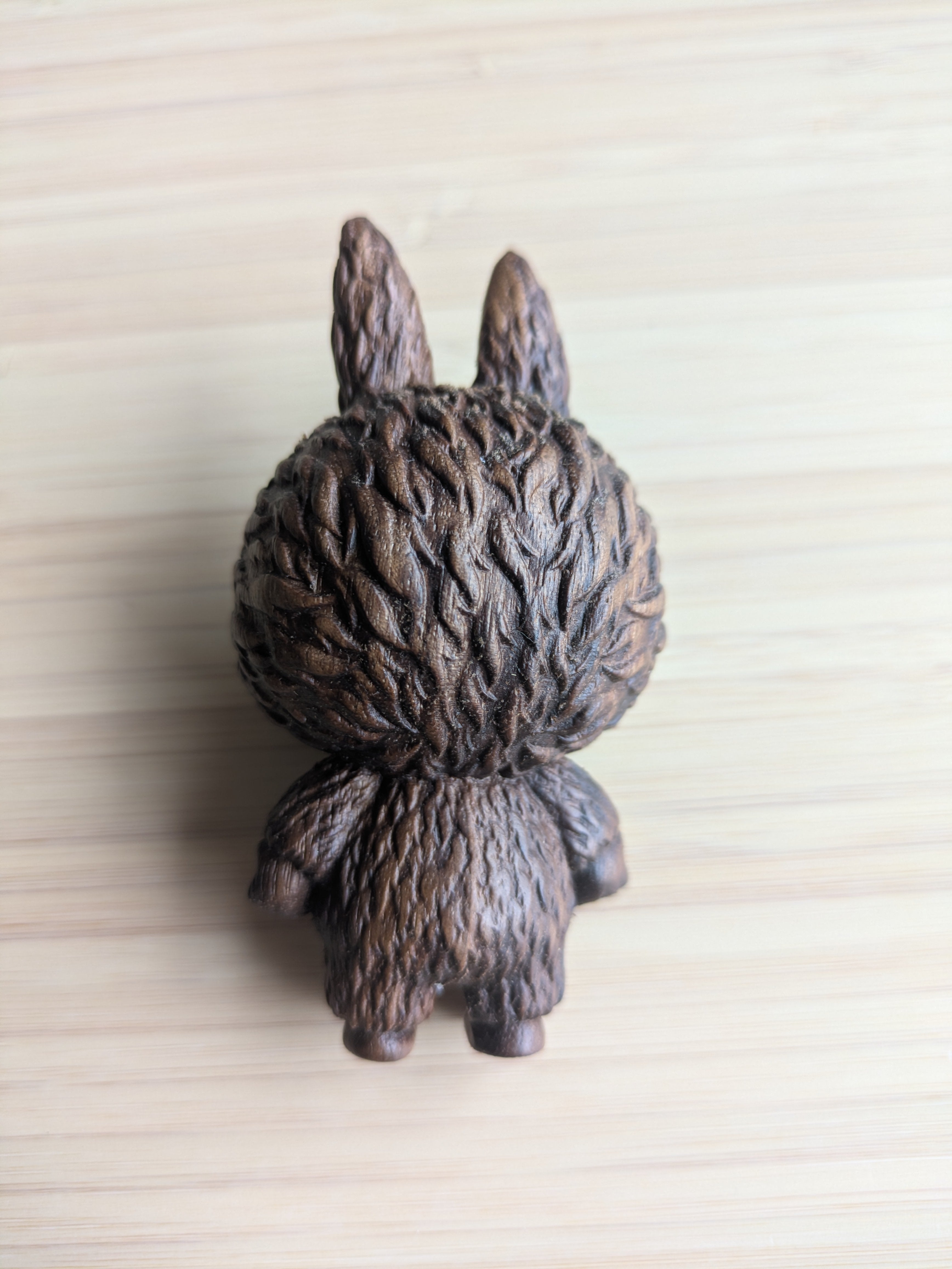 handmade wooden labubu