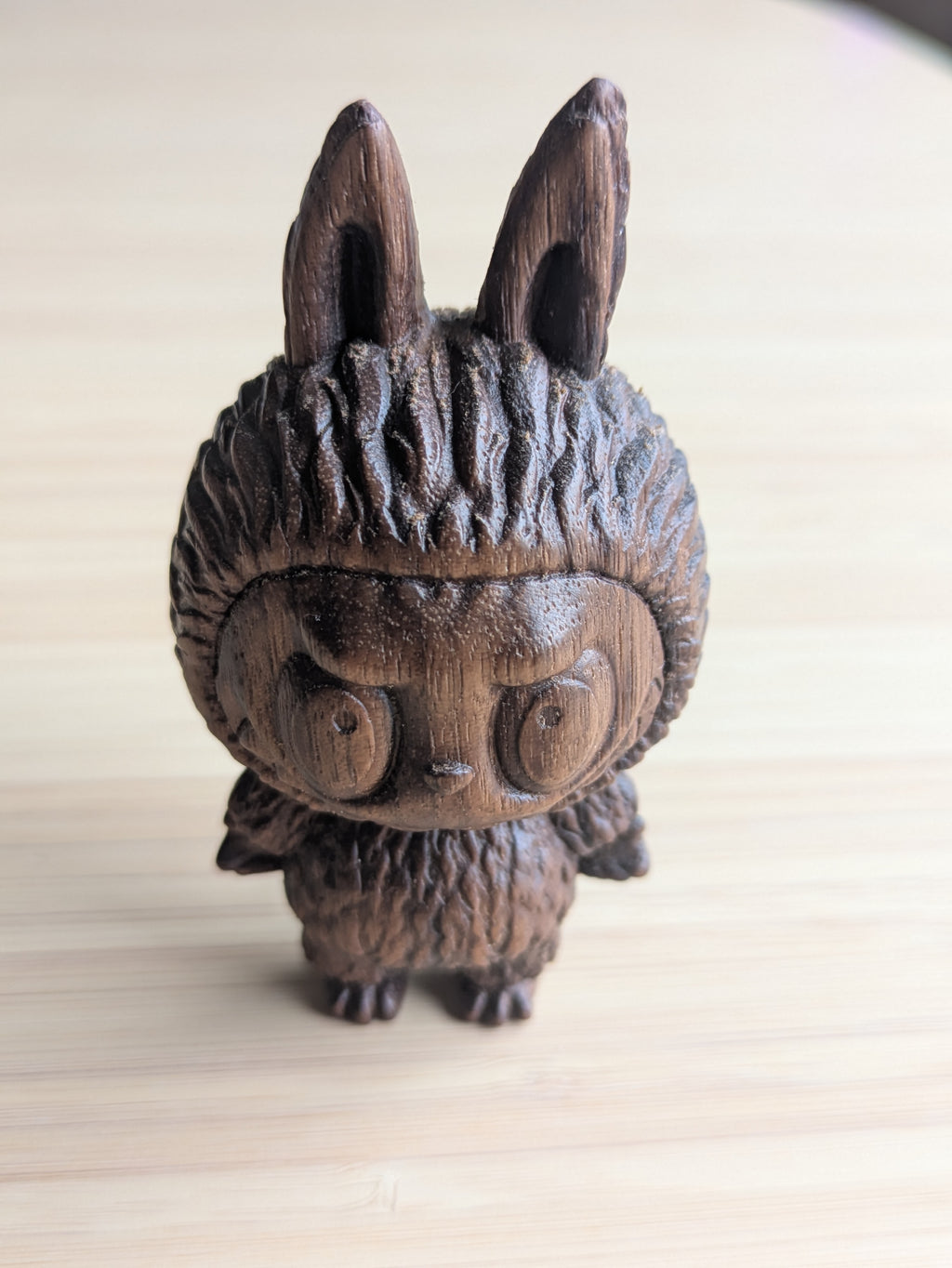 handmade wooden labubu