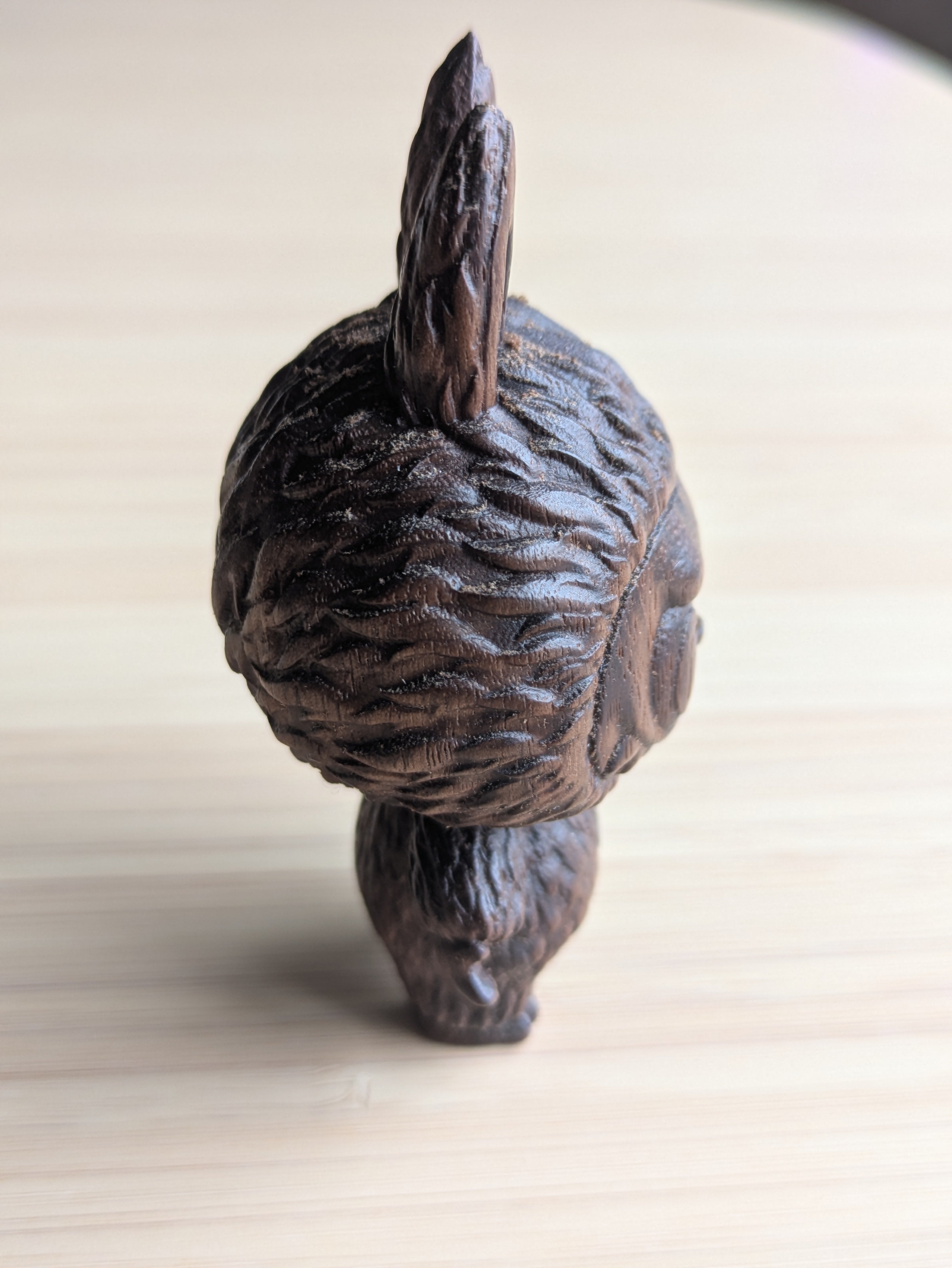 handmade wooden labubu