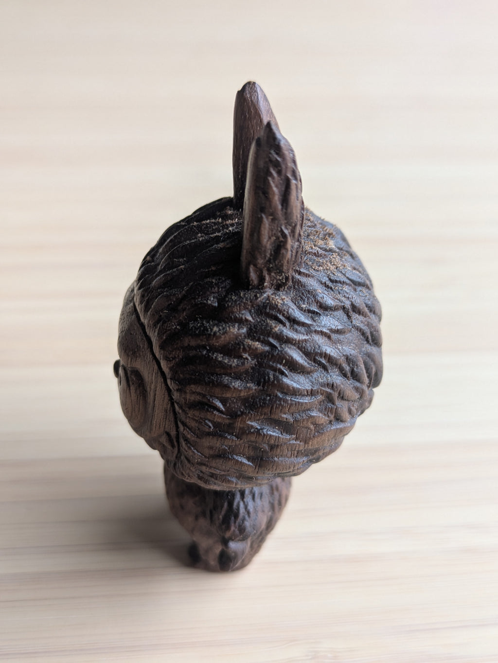 handmade wooden labubu