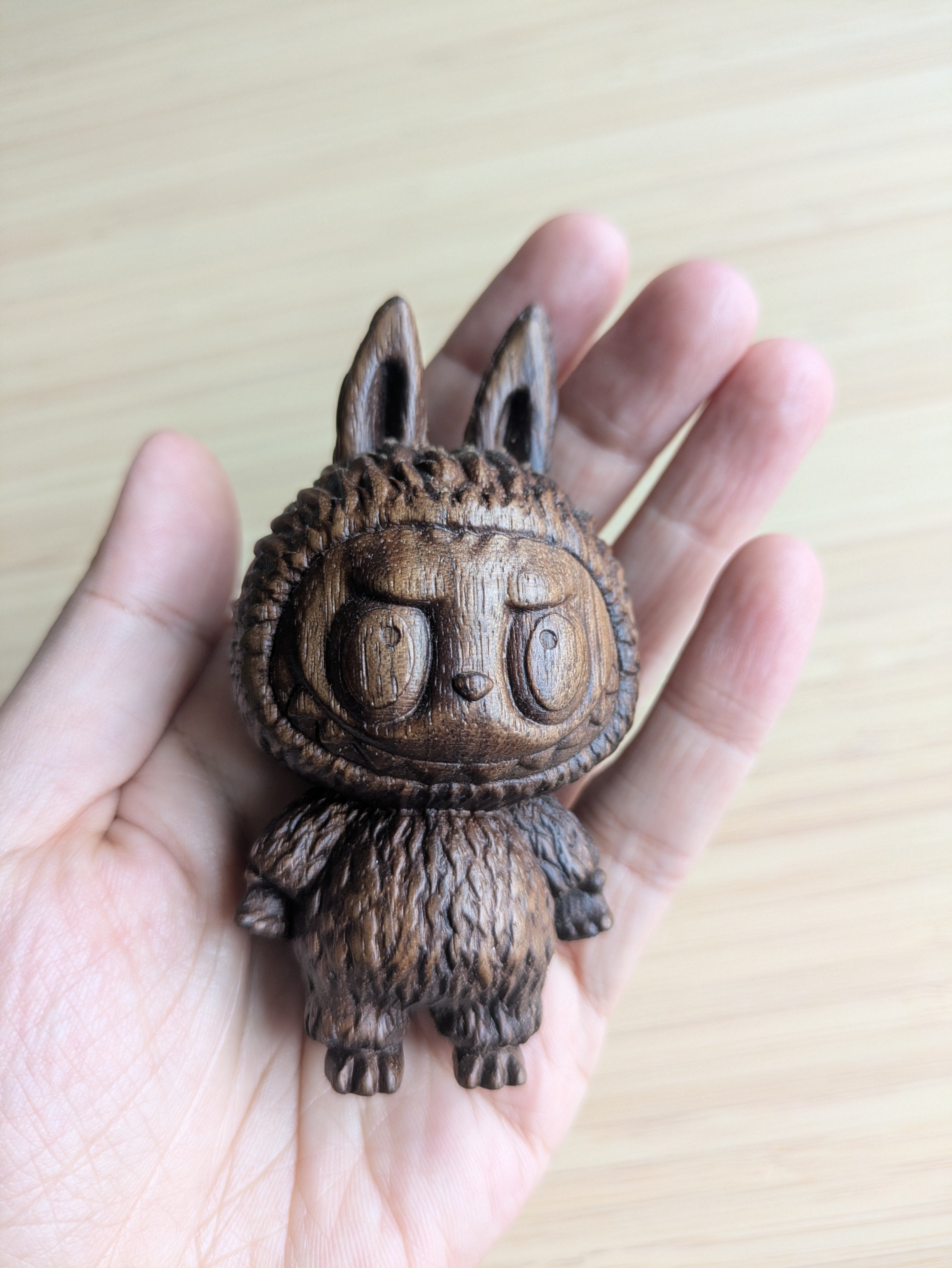 Cute Wooden Monster Figurine | Pop Art Toy Inspired Collectible