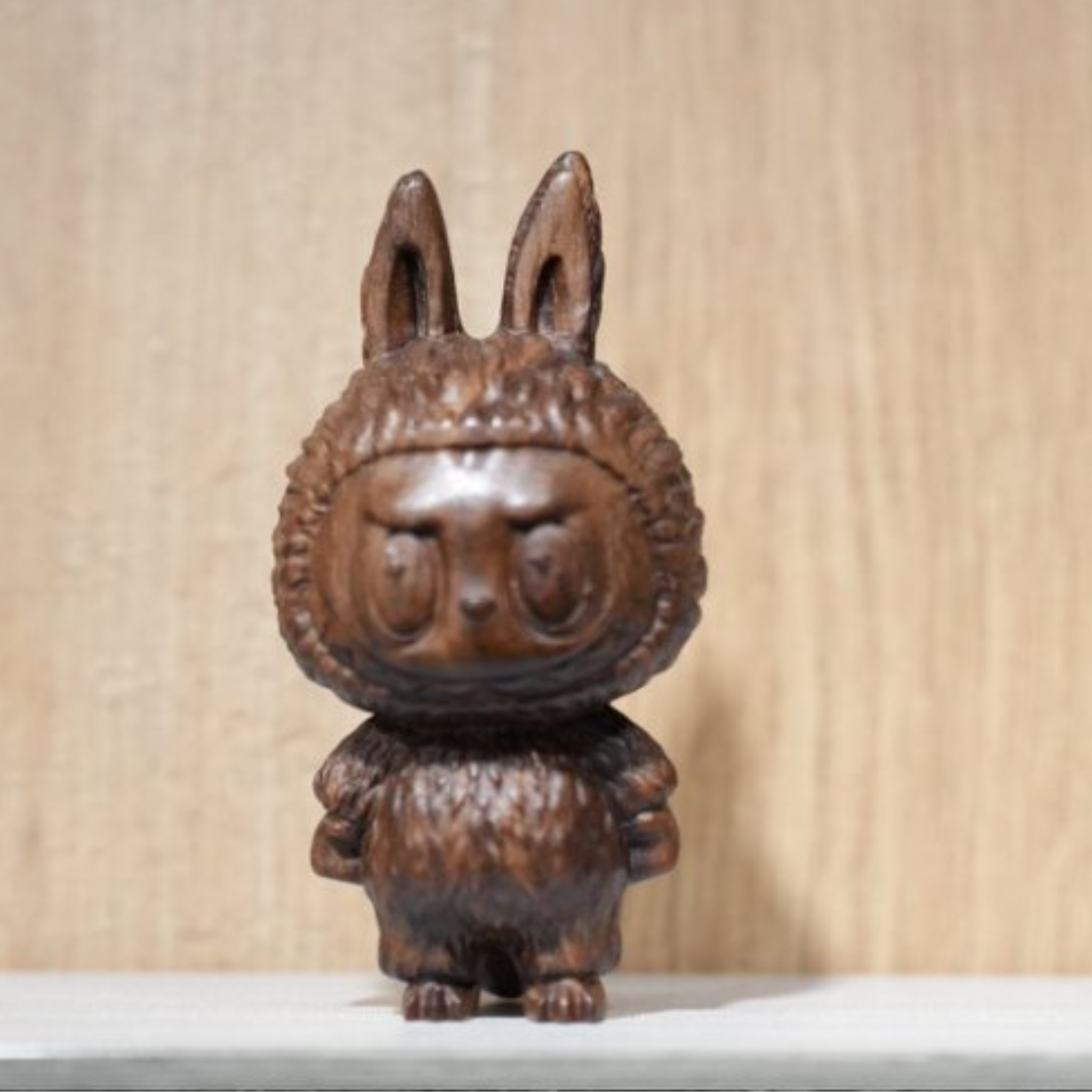 Artisanal Wooden Monster With Spiked Tail