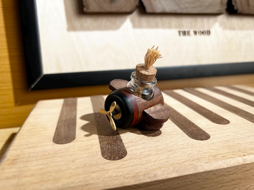 Mini Airplane Wooden Car Essential Oil Diffuser | Cute Car Accessory