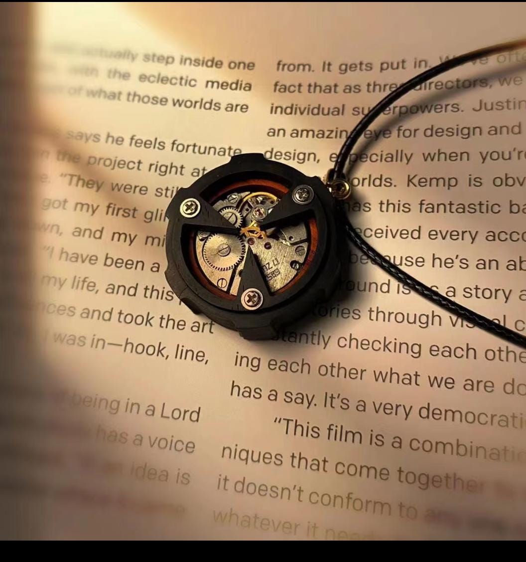 Wooden Industrial Punk Style Car Charm | Unique Gift For Boyfriend