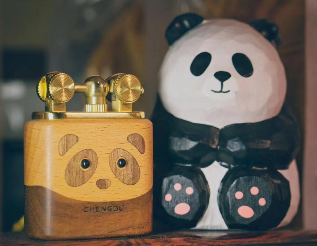 Handcrafted Wooden Cute Giant Panda Lighter