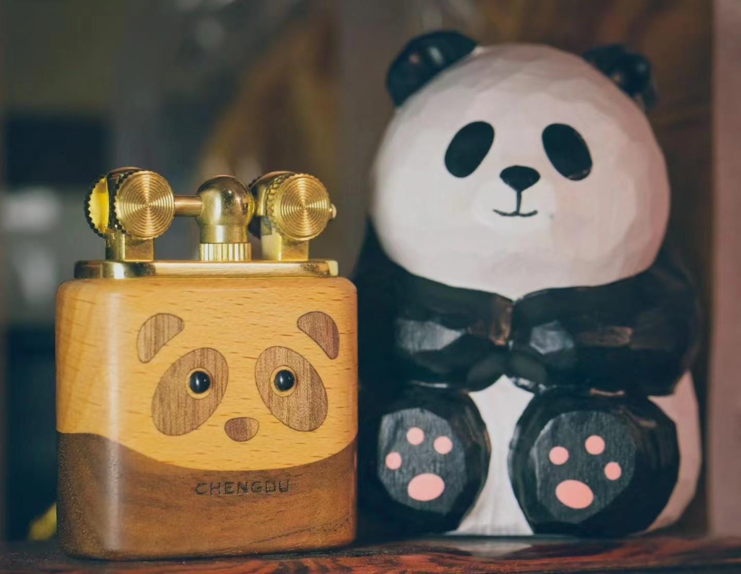 Handcrafted Wooden Cute Giant Panda Lighter