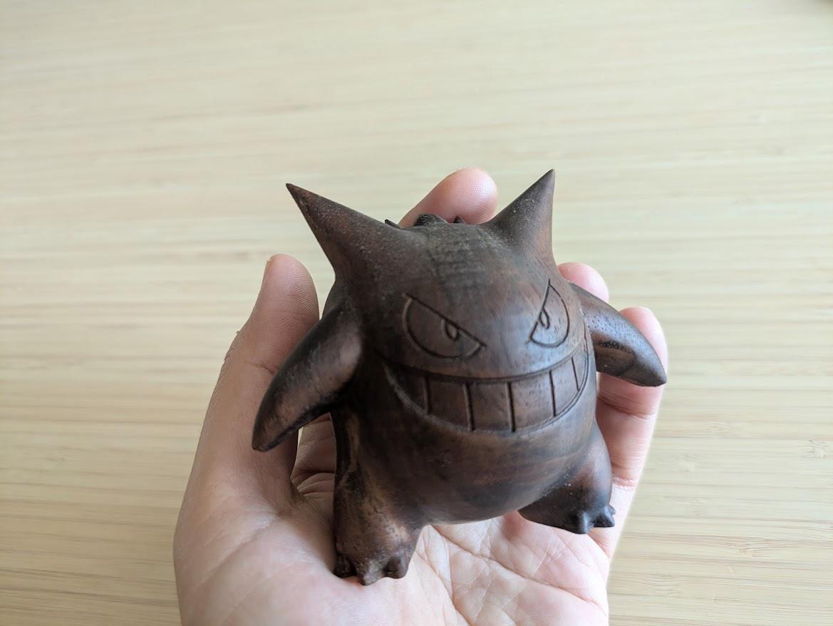 Wooden figurine of a cartoon character 