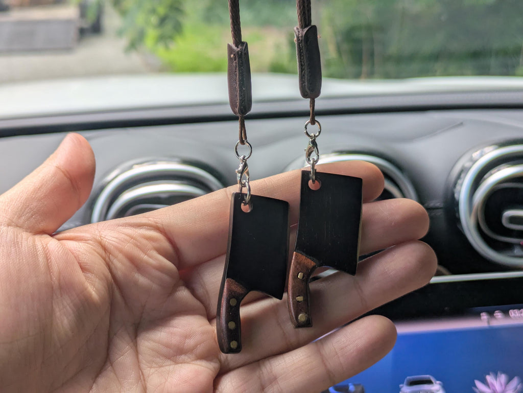 Handmade Mini Wooden Knife Charm | Cute Car Accessory Gift For Her