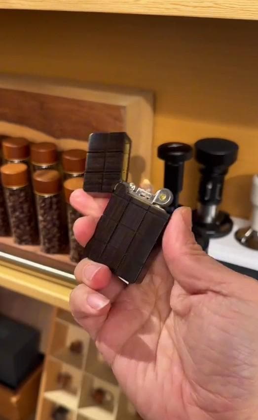 Handmade Wooden Black Chocolate Lighter