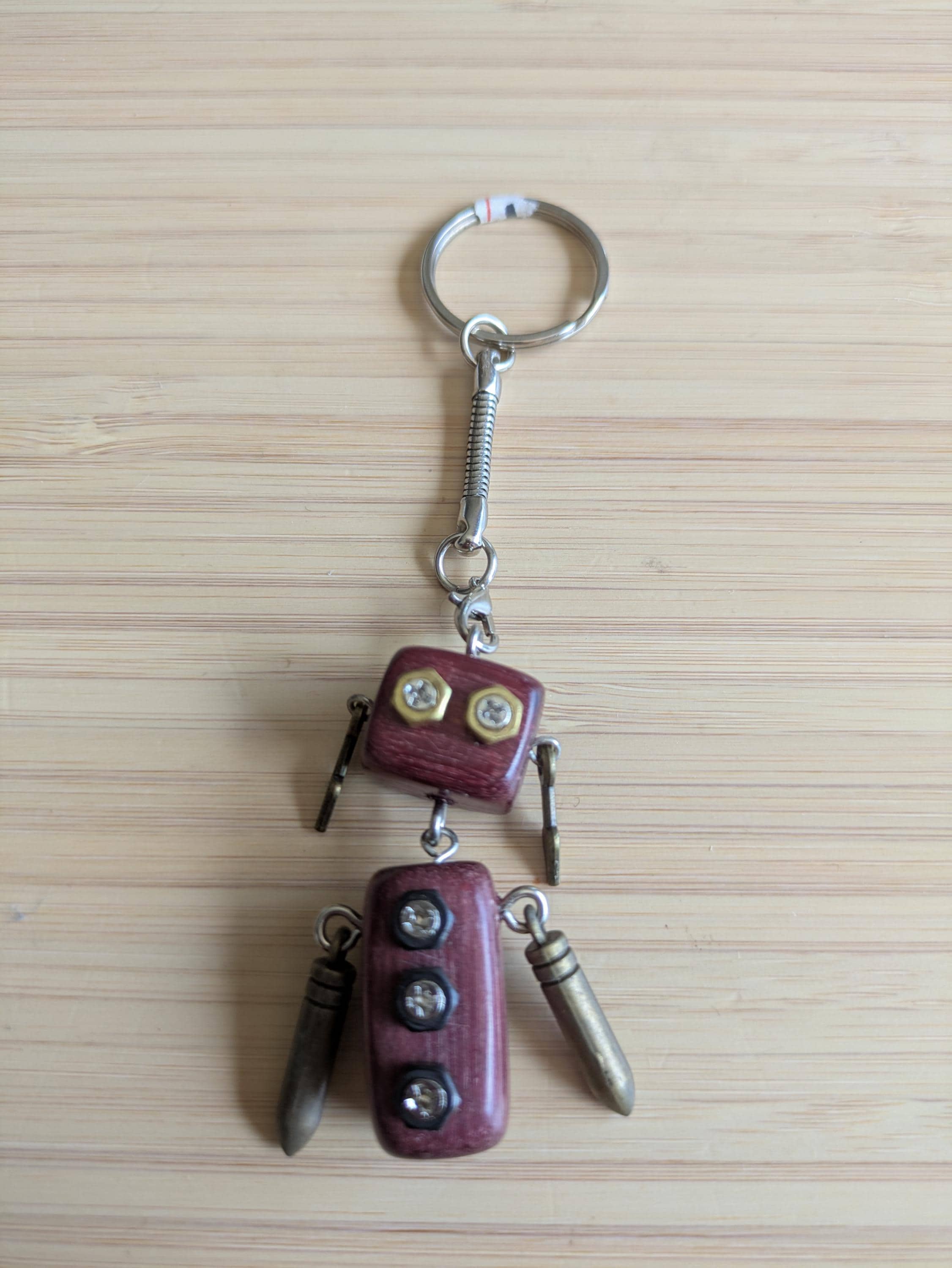 Mechanical Robot Rearview Mirror Accessory | Steampunk Style Bag Charm