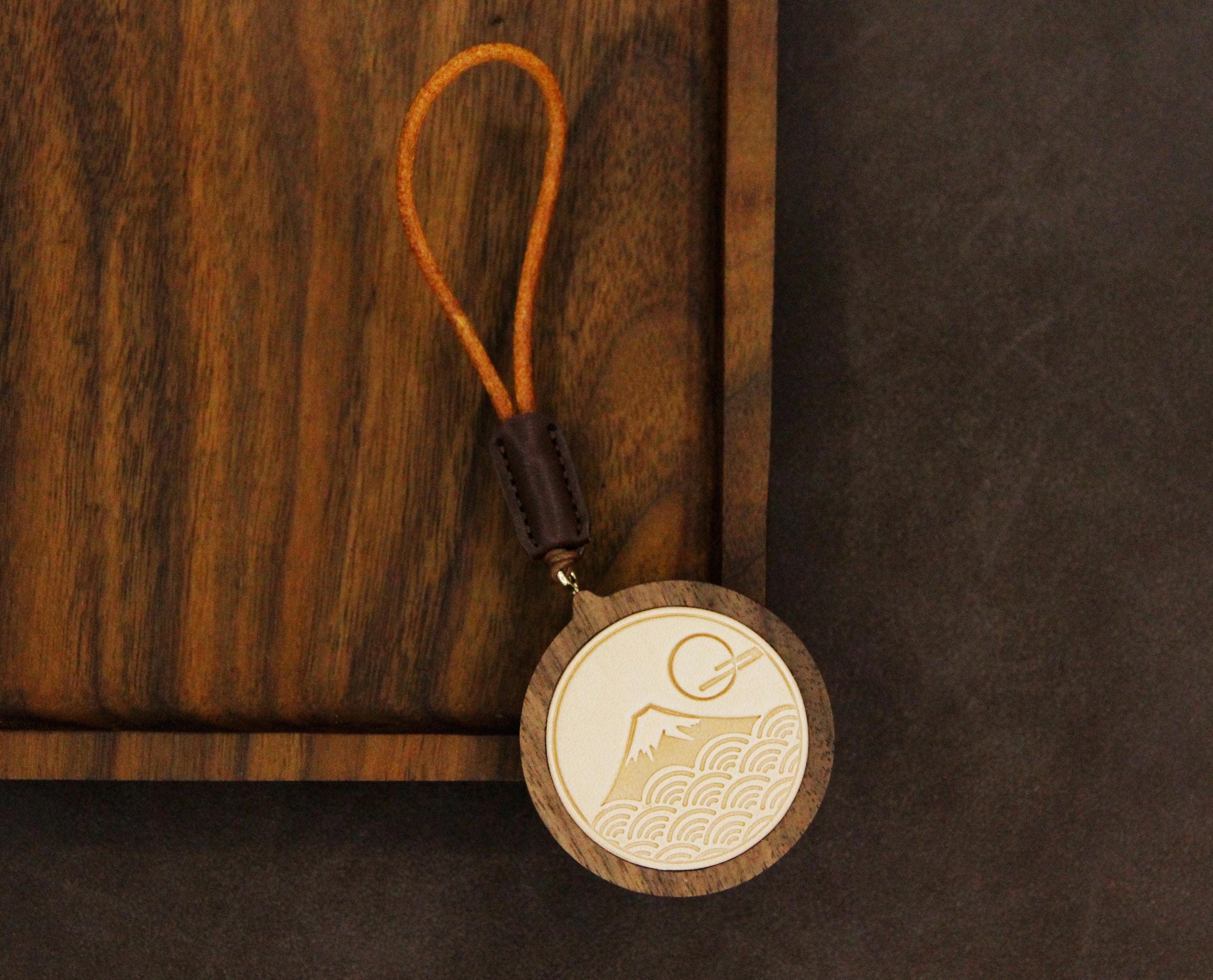 Handmade Japan Fuji Mountain Wooden Car Charm | Minimalist Gift