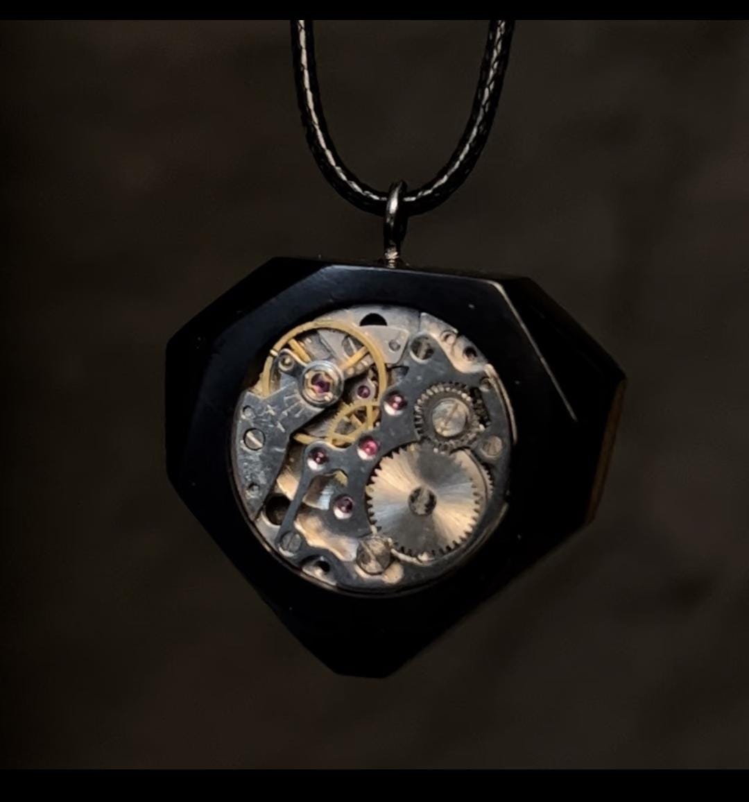 Wooden Industrial Punk Style Car Charm | Unique Gift For Boyfriend