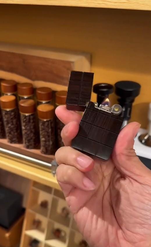 Handmade Wooden Black Chocolate Lighter