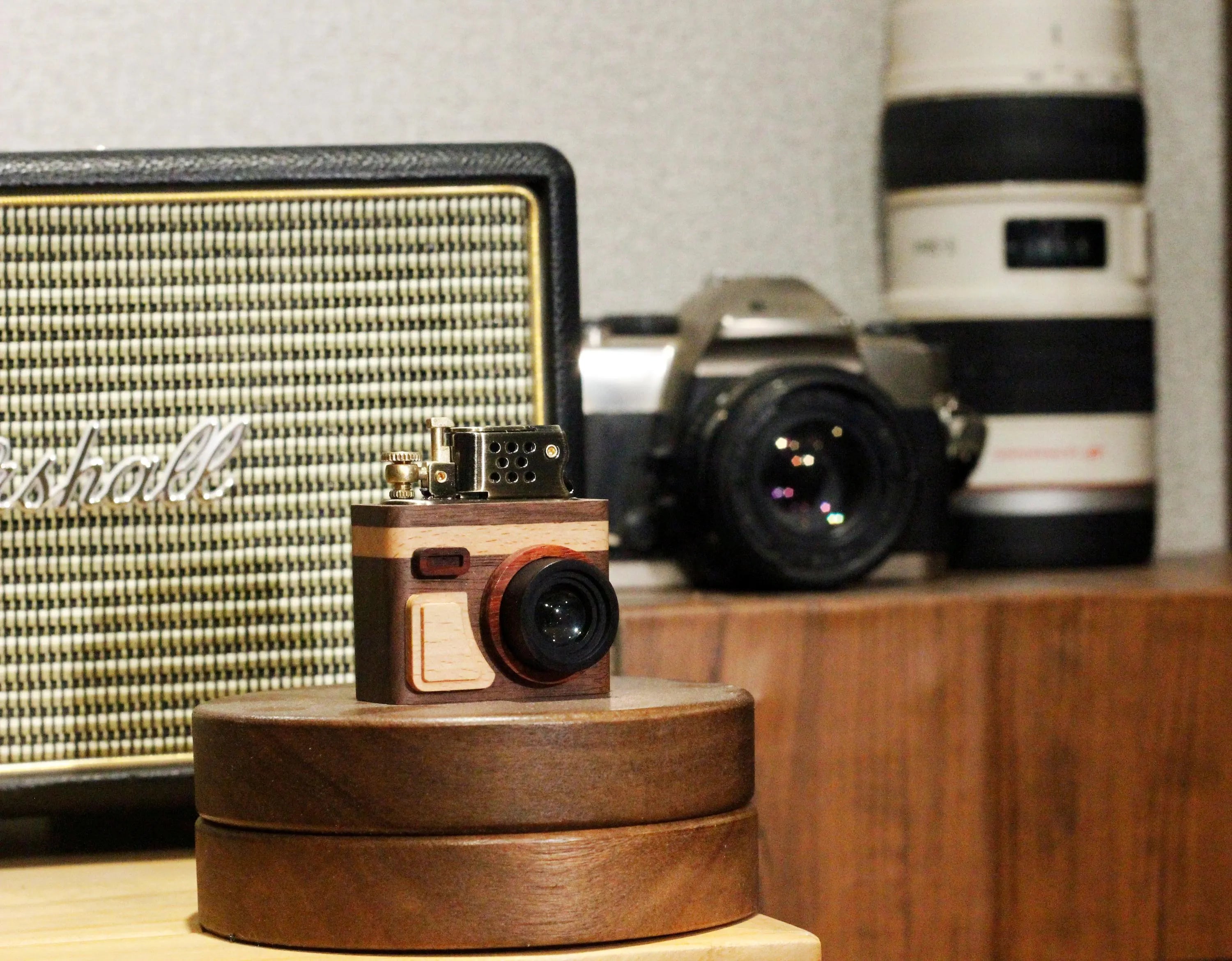 Handcrafted Wooden Camera Lighter