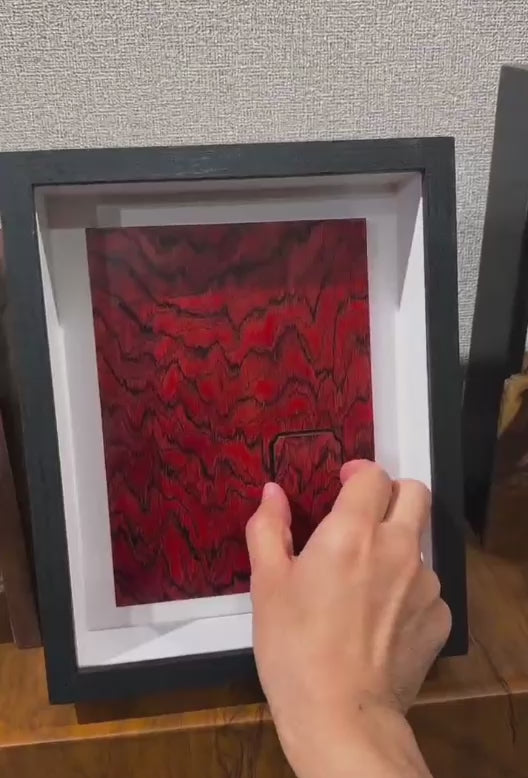Handmade Wooden Painting With Built-in Lighter