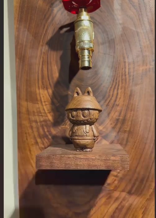Handmade Wooden Bubu Buddy Detailed Carved | Unusual Collectible